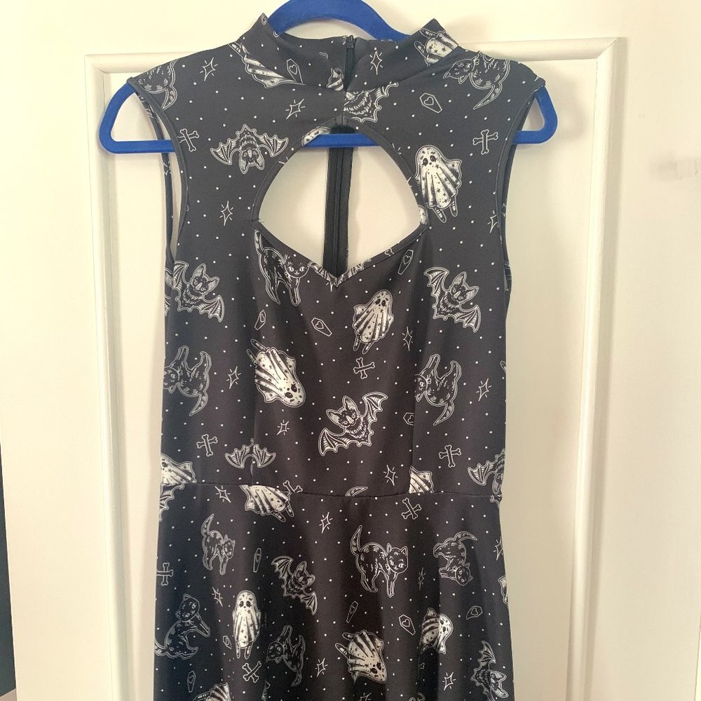Sourpuss Sleeveless Ghost Keyhole Dress